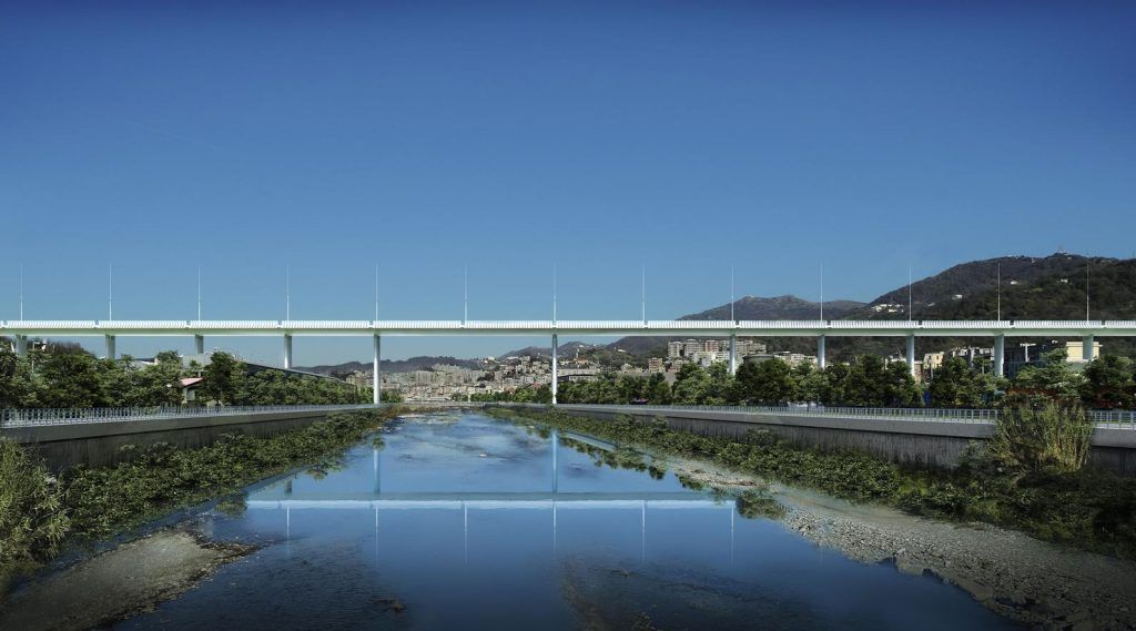 Cranepedia's tweet photo. Genoa bridge final pier completed. https://t.co/4x7lAws3OW #StrandJacks #MorandiBridge #GenoaBridge #Italy #Cranepedia https://t.co/jsJTYUAXNh