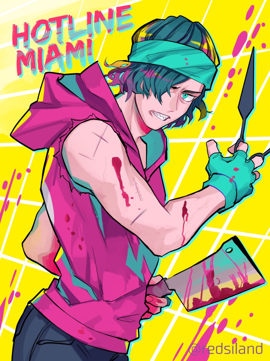 Dr 赤銀 Twitterissa Hotline Miami バイカーくんとジャケット Hotlinemiami