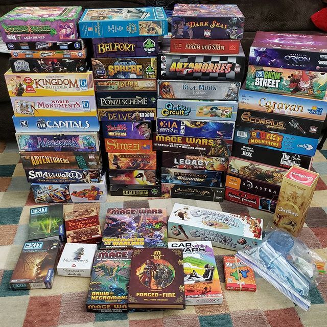 BoardGamerSteph's tweet photo. First real huge haul of the year! Dang that is a lot of games! Tennessee Game Days was a success! I can't wait to dig in!! #allthegames #tgd2020 @tngamedays #virtualfleamarket #gamehaul #localcon bgg https://t.co/9I9e6YT7Tz https://t.co/7r6I6D4VJi