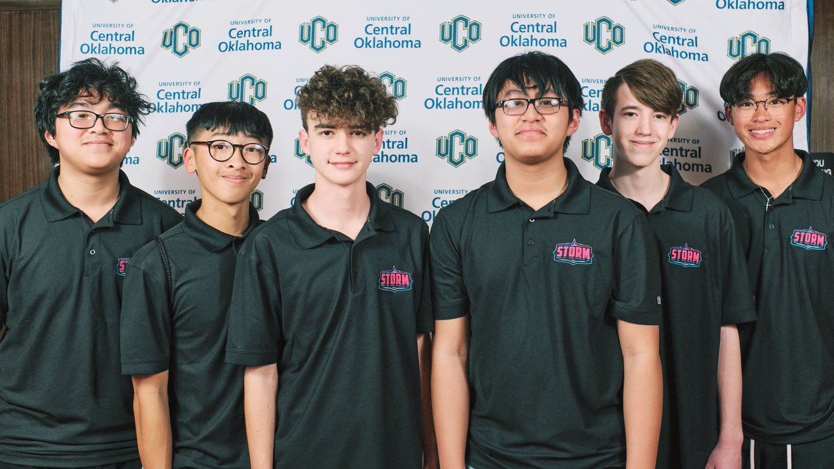 TheWatchOK's tweet photo. So proud of these guys today. Taking first in the tournament and giving the @UCOEsports varsity team a nice challenge. #TeamStorm #overwatch https://t.co/8TsLnK1LzM