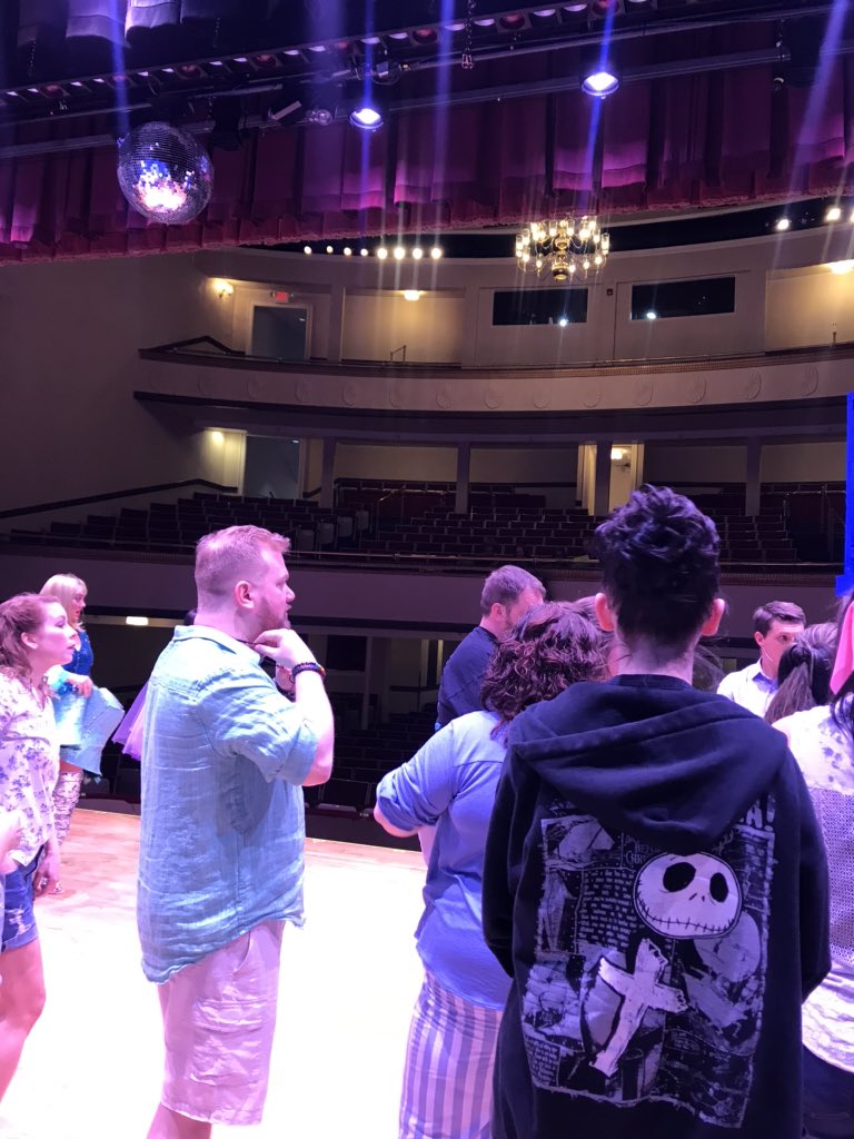 RavenNicole's tweet photo. From the stage and from the balcony. Media night is tomorrow! 😊 #mammamia #seact #stylist https://t.co/a042HmJDbt