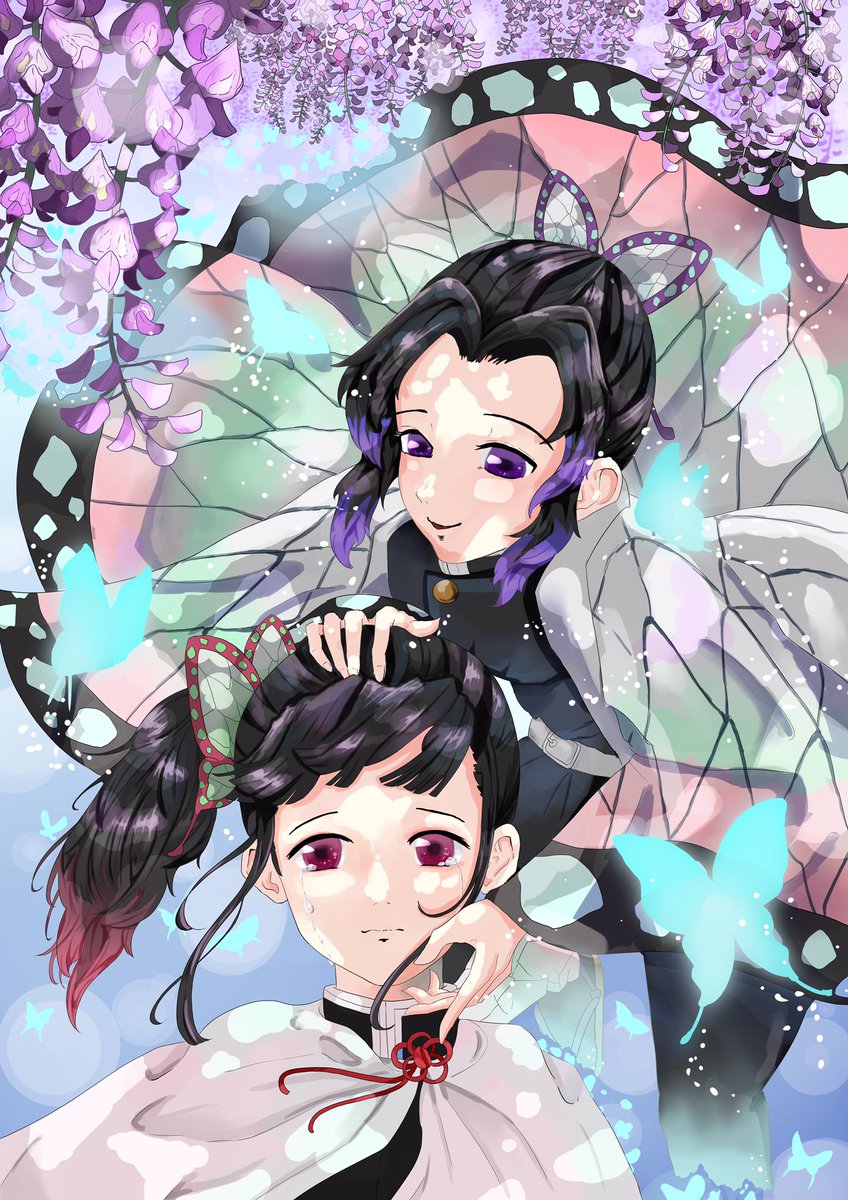 よしひか Twitterren しのぶさんとカナヲ 二人ともすごい好き 放置しすぎたやーつ 笑 絵描きさんと繋がりたい イラスト 鬼滅の刃 胡蝶しのぶ 栗花落カナヲ