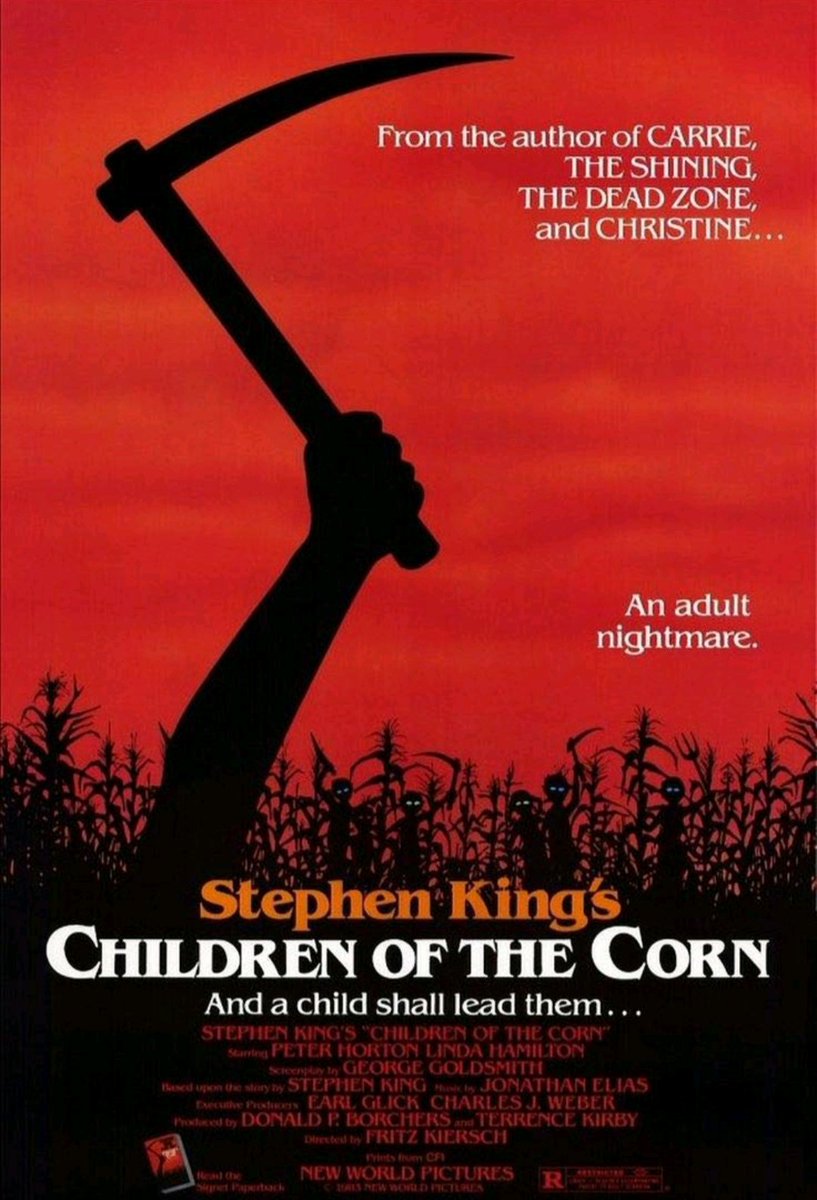 Released March 9, 1984.
#ChildrenoftheCorn
#PeterHorton
#LindaHamilton
#JohnFranklin
#CourtneyGains
#StephenKing
'An adult nightmare.'
#thriller #horror