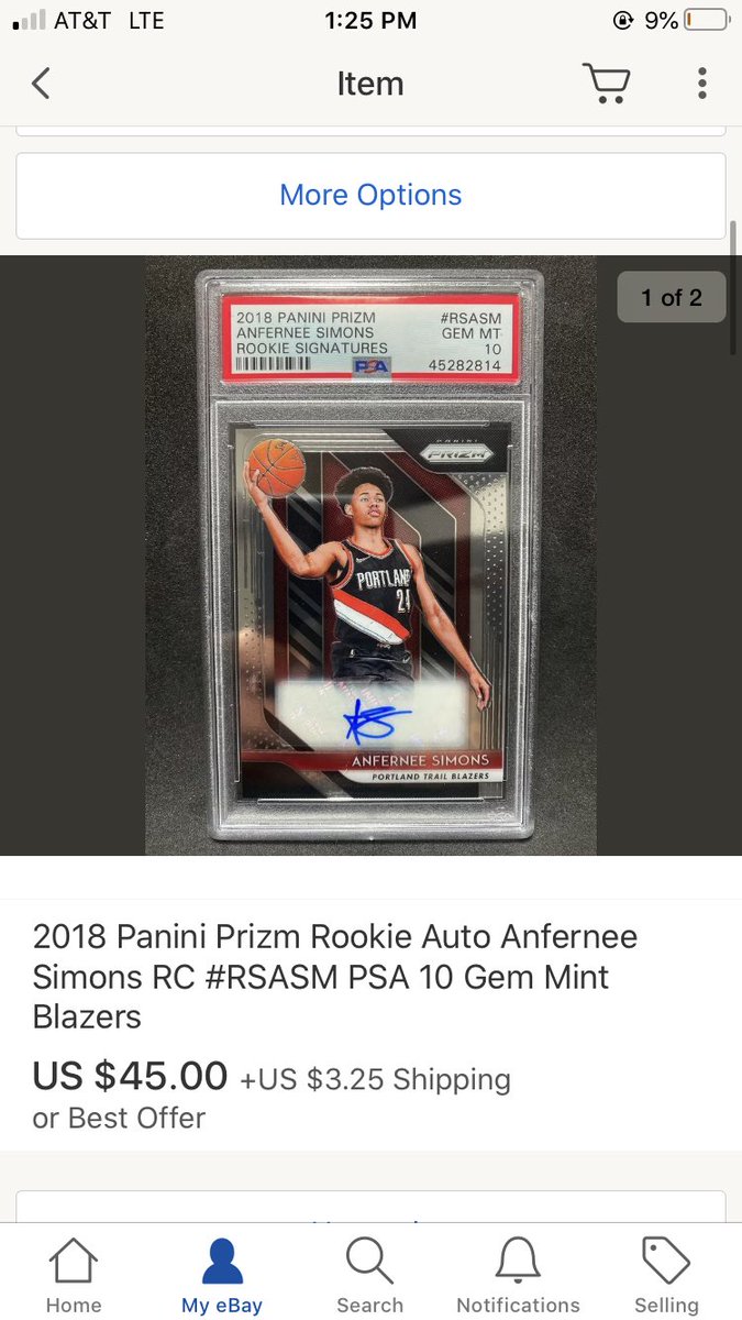 cali_fortune's tweet photo. Got a Anfernee Simons rookie auto 👀 really think he will improve a lot ! 😎🔥 what do you think? @garyvee 🤔 https://t.co/biElqBq3GX