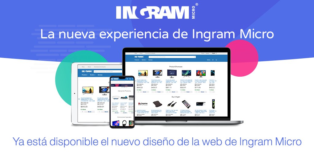 IngramMicroES's tweet photo. #IngramMicroES ➡️Nueva experiencia para los usuarios de nuestra plataforma de ecommerce, con el fin de adaptarnos a la demanda del mercado y que podáis disfrutar de un diseño renovado, un nuevo look and feel

>>> 📌https://t.co/xLMpVkyotU <<<

#NuevoDiseño | #NuevaWeb https://t.co/j2sclWRYSZ
