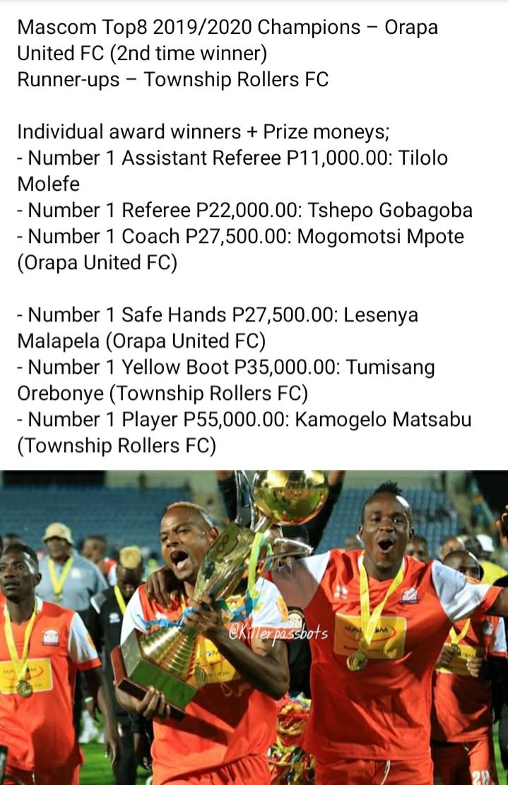 KillerpassBOTS's tweet photo. .@MascomWireless Individual awards winners + Prize moneys #MascomTop8 #KillerPass #Dzodusakwazokwazo https://t.co/OtSjApndlo