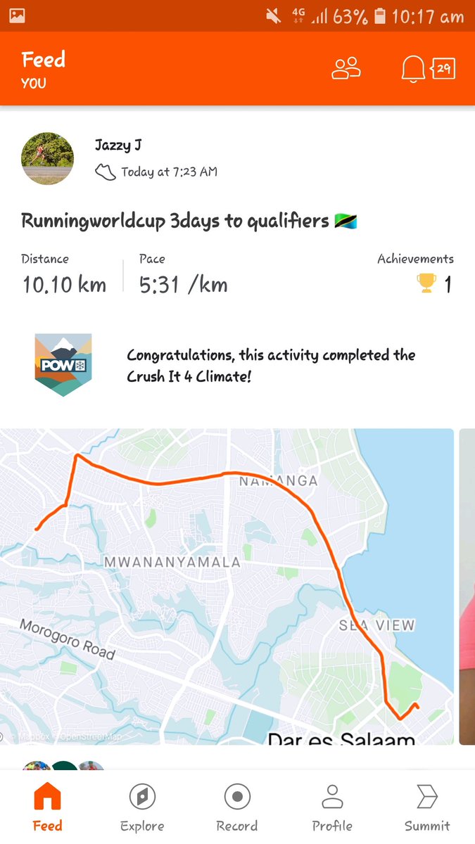 j_jazzyy's tweet photo. 3 days to go for the qualifiers. 🇹🇿 @runningworldcup Lets keep running #tanzaniarunners #RunningWorldCup #Everyruncounts #everykilometercounts https://t.co/2TiDDaZ7Od