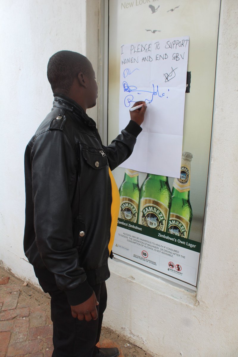 ShamwariyeMwana's tweet photo. #MenAsRoleModels: Men signing their pledges to support women and end gbv at the Shamwari Yemwanasikana stand during the #IWD2020 commemorations held at Tanza Centre in Chitungwiza
#HeForShe
#GenerationEquality https://t.co/qEOJ2o2fXI