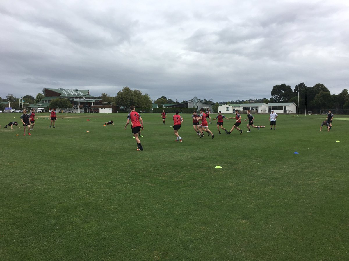 The boys at Eden Park before heading to Kristin School for a first training session of the 2020 Tour.
