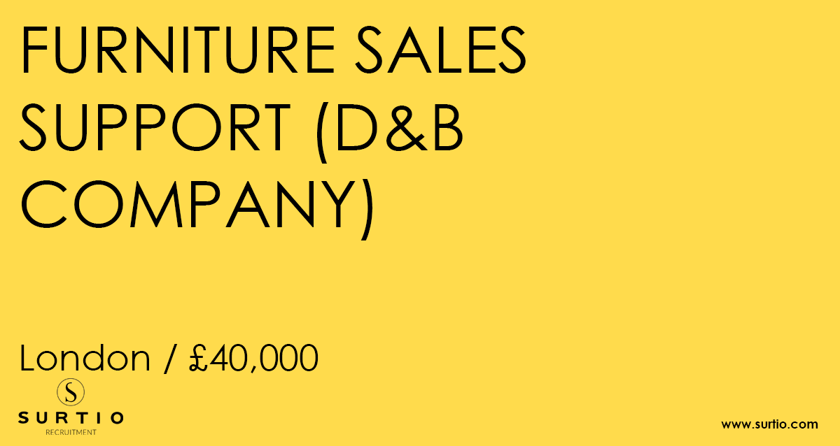 New job: Furniture sales support at a Design and Build company in London - salary £40,000 - to apply just call the office (020 8361 2157) or send an email (info@surtio.com) - read more here: ow.ly/fx1g50yG5w2

#Jobs #Londonjobs #Furniture #Design #Office #Workplace