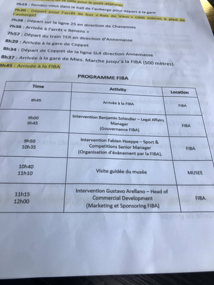NicolasChanavat's tweet photo. Journées délocalisées en @Suisse - on débute avec la @FIBA - 3 interventions au programme : marketing, sponsoring, compétitions, etc. @Master2MMSSP @univrouen https://t.co/oP6c7YNp5Y