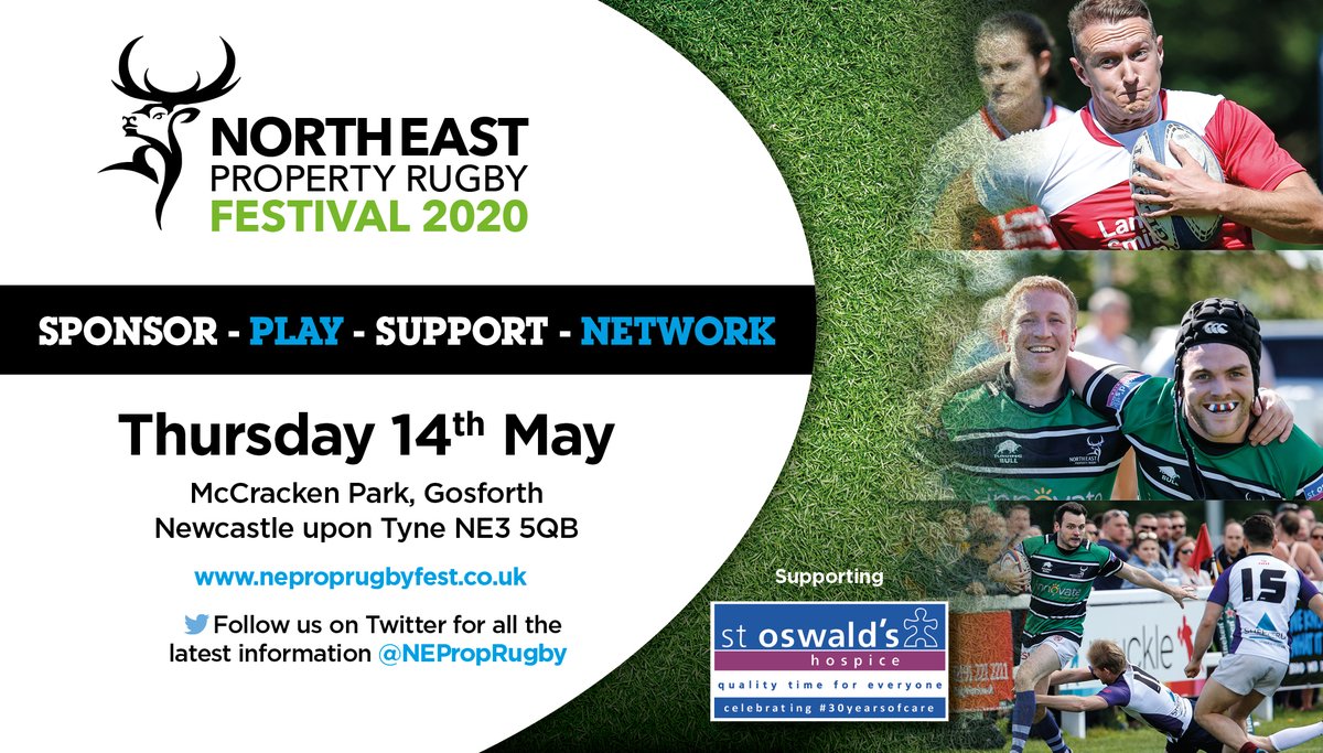 Enjoyed the <a href="/SixNationsRugby/">Guinness Men's Six Nations</a> this weekend??
Make sure to get yourself some tickets for the #NEPropRugby Festival to watch / play #Rugby, network &amp; help us raise funds for <a href="/stoswaldsuk/">St Oswald's Hospice</a> 
It takes place on May 14th at <a href="/NorthernFC/">Northern Football Club</a> 
&amp; you can buy tickets at neproprugbyfest.co.uk/tickets/