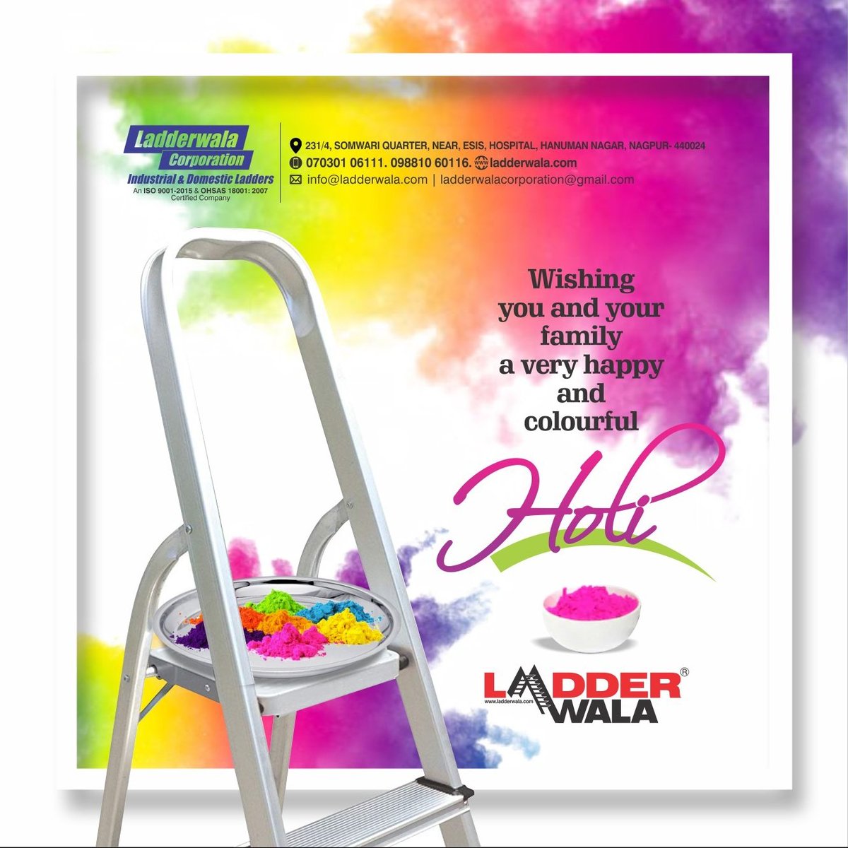 ladderwala's tweet photo. Holi is Festival to Celebrate but Take the Precaution. Keep your immune system strong. #HoliFestival #Holi2020 #Holi2020WithVedicMethod #EatHealthyBeHealthy #SaveWater #stopcoronavirus https://t.co/GhIVhDxwYg