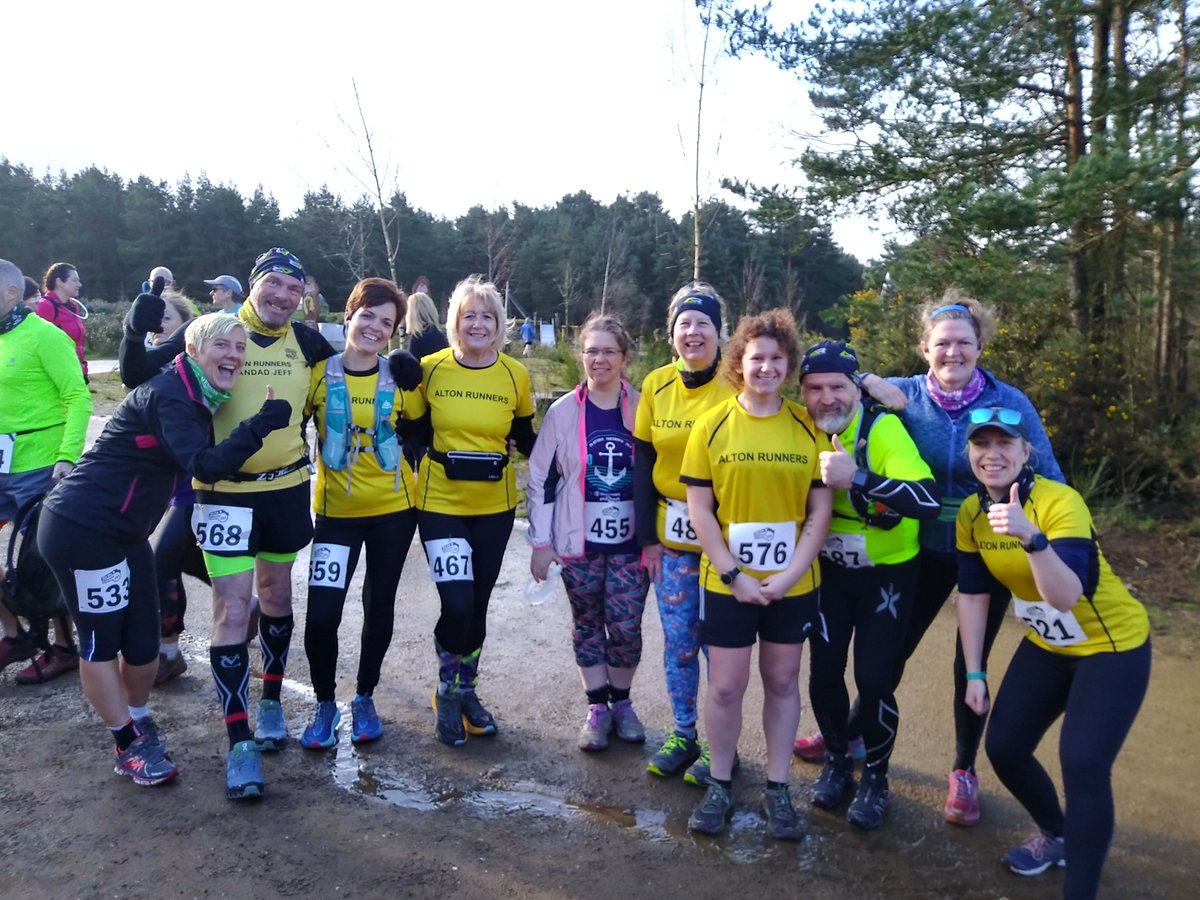 AltonRunners's tweet photo. Congratulations to all those Alton Runners at the Batty Bimble yesterday. The sun shone so we stripped to t shirts... Just in time for the horizontal downpour of cold rain that didn't let up! So many happy smiles and such a great course though... 💛💛💛

#MedalMonday https://t.co/GMxZ9yhLJ0