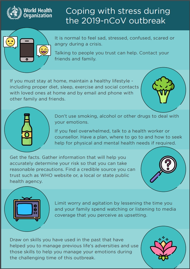 Health #anxiety is quite common, and at the moment, many people may be feeling a sense of worry regarding all these news stories about the you know what...! The <a href="/WHO/">World Health Organization (WHO)</a> have produced this helpful fact sheet on coping. (full sheet download here: who.int/docs/default-s…) #coronavirus