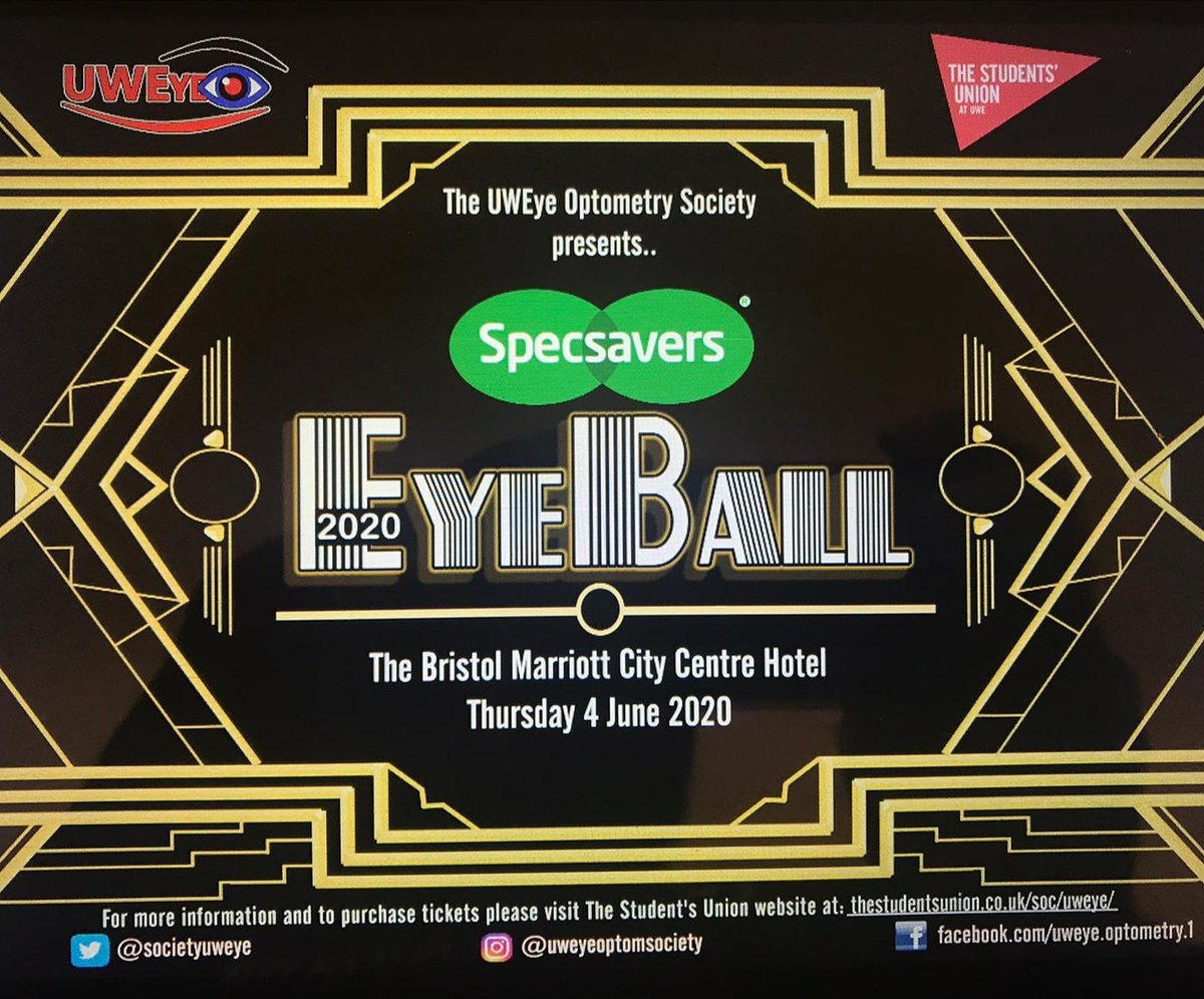 Eyeball tickets will now be on sale until the 23rd April!!! You can also buy a ticket for a plus one too... This must be purchased at the non members price. Let's make this year amazing!