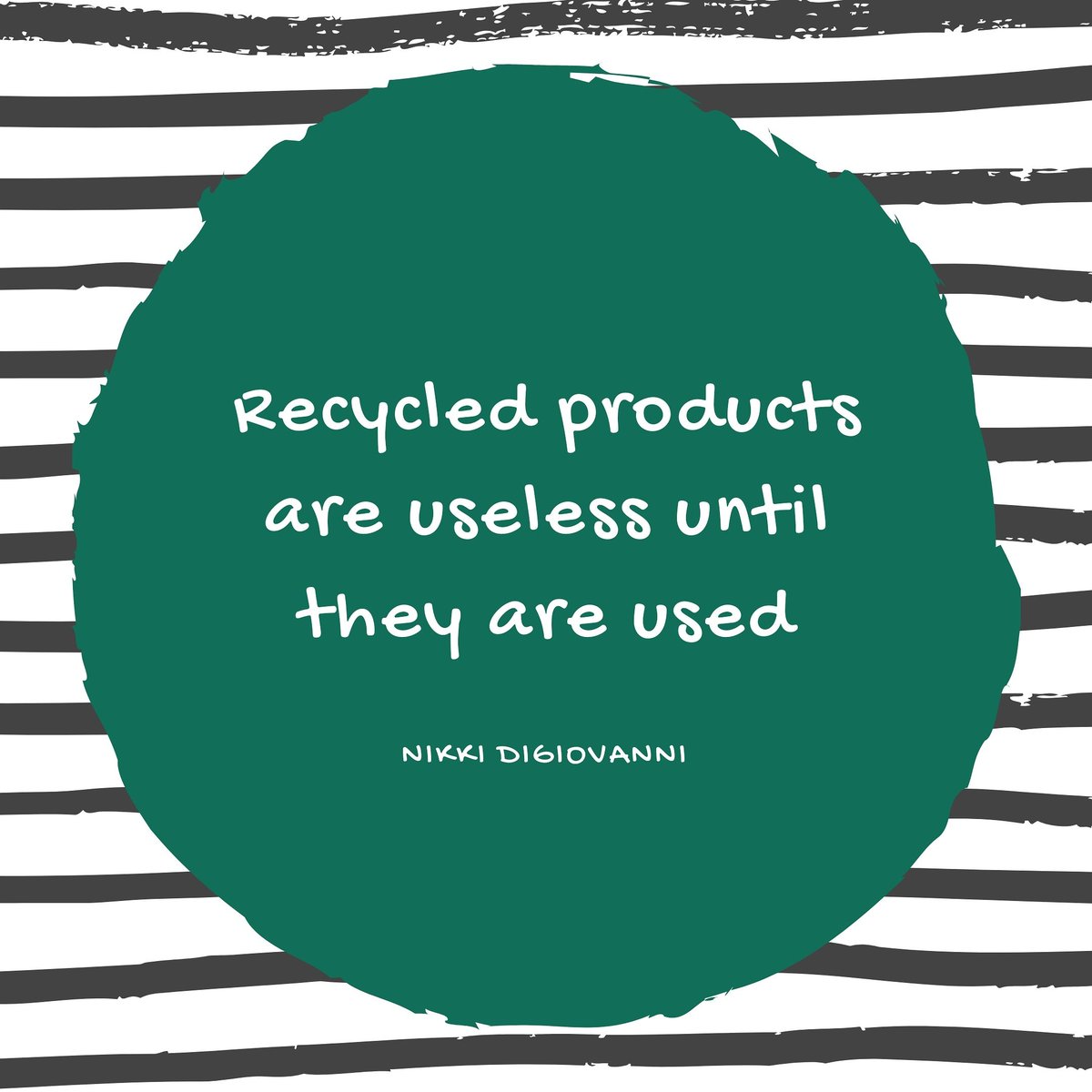 Reusegirl's tweet photo. It's not enough to simply  separate things for recycling. We must change our buying habits too and choose to buy recycled products to close the loop.

#circulareconomy
#BuyRecycled
#Recycledpaint
#sbswinner https://t.co/KvAyhYS8XL