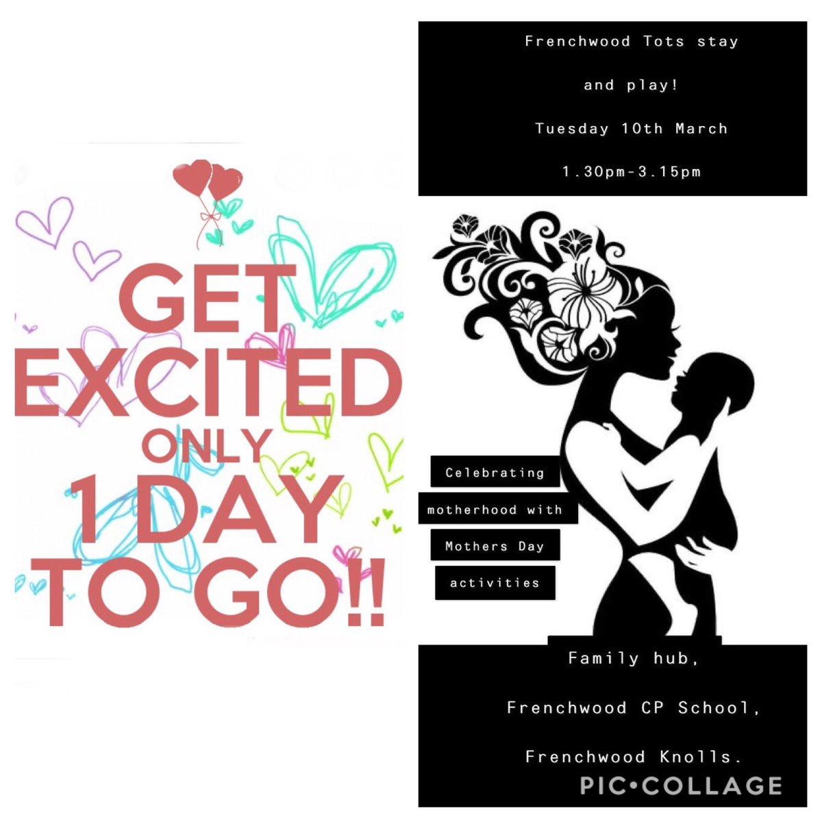 We’ll see you all tomorrow for some great Mother’s Day activities!!!!❤️🥰