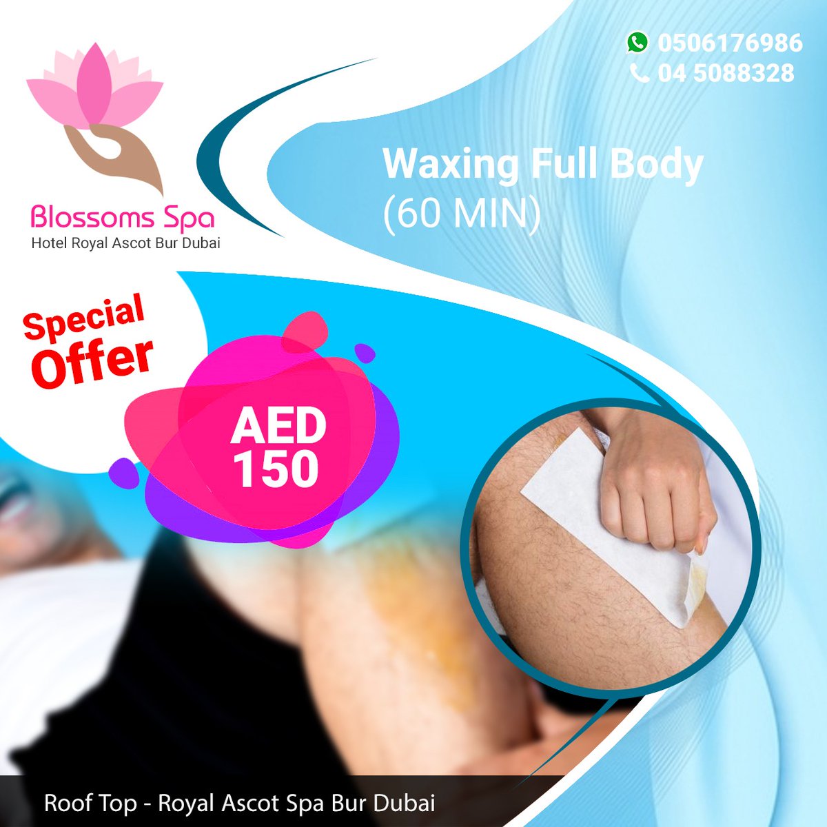 spa_blossoms's tweet photo. Get Waxed and stay smooth!✨
Quick Full body Waxing  Quick 🌿

With offer💥 Only @Blossomsspa🌹
#blossomsspa #dubaispa #keralamassagecenter #massagecenterdubai #dubaispa #dubaiparlour #combopack #skincare https://t.co/k6wCybEJcP