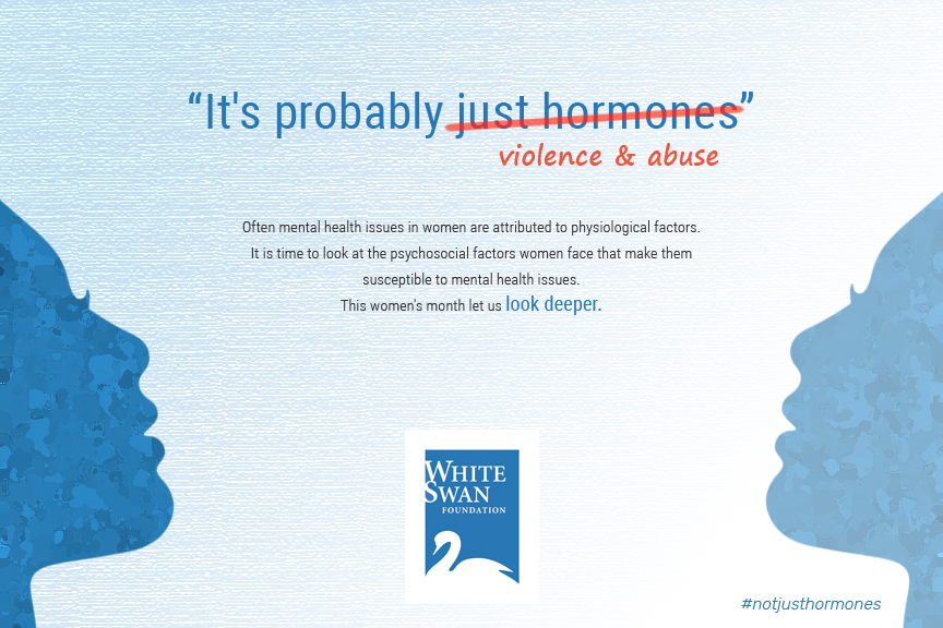 mentalhealthind's tweet photo. Women are more susceptible to mental health issues because of societal factors. This Women's Day, look deeper and prevent violence.
#GenerationEquality #IWD2020 #IWD #NotJustHormones https://t.co/ElKYpkpkjM