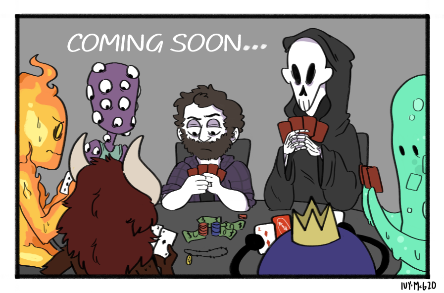 Chugging away on this latest comic, which is more of a color challenge bc of these guys 