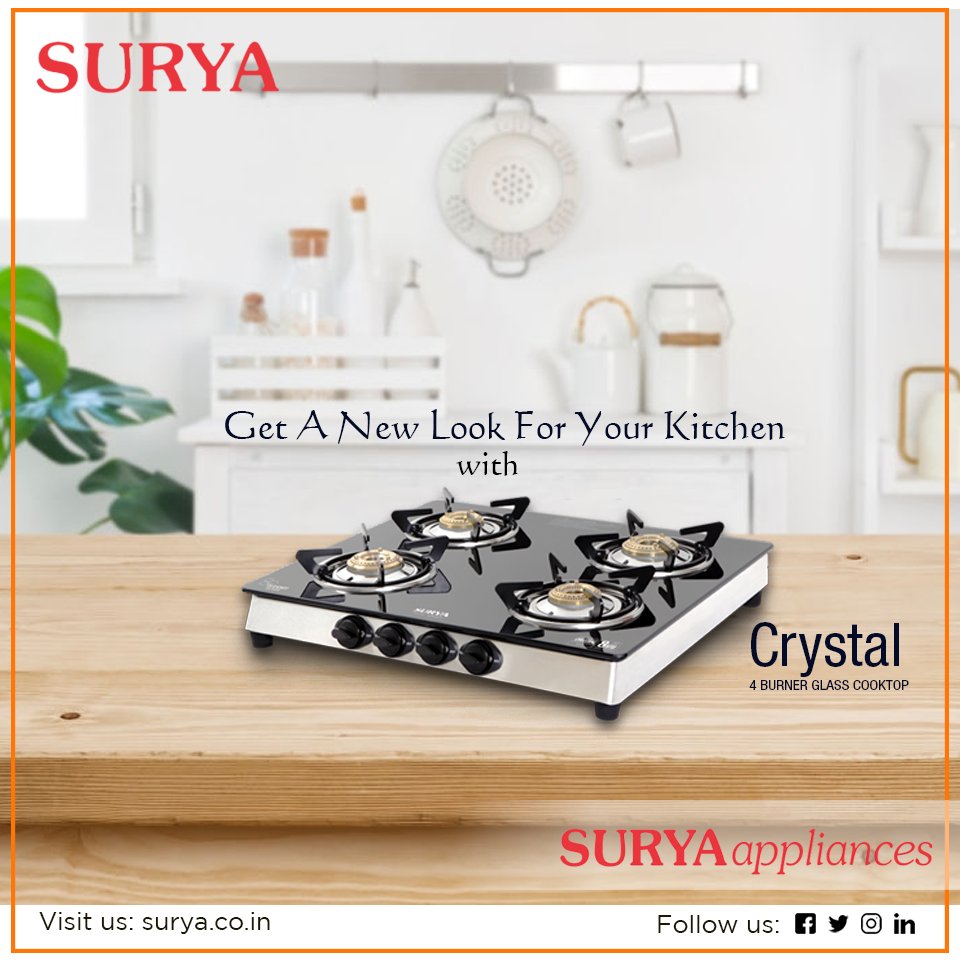 surya_roshni's tweet photo. #SURYA #Crystal #Glass #cooktop looks elegant and adds charm to your kitchen.
Visit us at: https://t.co/Q5WwUTT9wq
#Homeappliances #suryahomeappliances #suryacooktop #4Burner https://t.co/gUEzxcmi0y