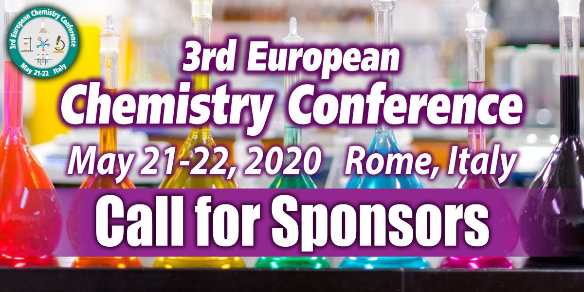 ChemistryConf's tweet photo. ECC-2020 Rome, Italy : Call for Sponsorship Opportunities

#MistconChemistryConference invite you to the world’s largest and most influential event which brings experts in #Chemistry. contact us at ecc@mistcon.com 
For more details: https://t.co/7rfFna3XBO https://t.co/y2V6jtmn0m