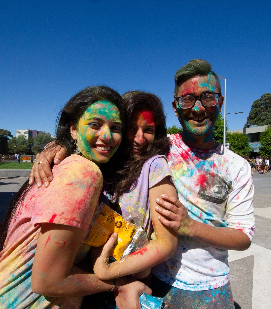 MonashIndia's tweet photo. #MonashUniversity wishes you a #HappyHoli!
TBT to students celebrating at the 2018 Festival of Colours event at the #ClaytonCampus.
#CaptureMonash 📷: Xinnan Zhou https://t.co/9qX4YNup6x