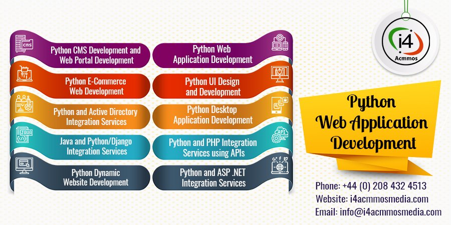 i4AcmmosMedia's tweet image. @i4AcmmosMedia one of the leading #PythonWebApplicationDevelopment Company in London that provides best #pythonwebapplication development, #CMSDvelopment,#WebPortaldevelopment ,E-Commerce,Services etc. Call :-+44(0) 208 432 4513 or visit i4acmmosmedia.com
#PythonFramework