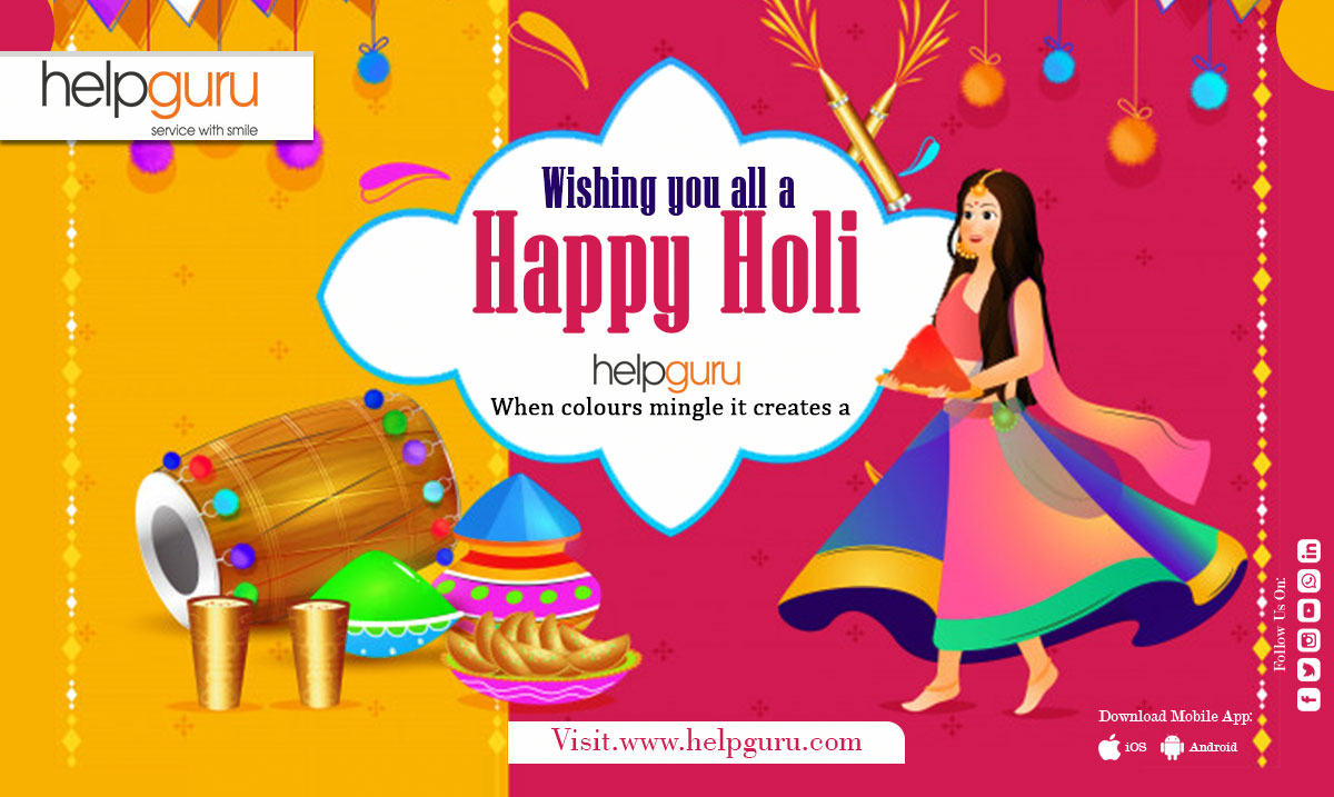 HelpguruG's tweet photo. Happy Holi , celebrate with joy https://t.co/clLsemvcNP