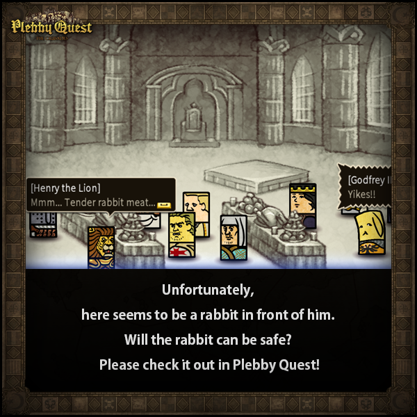 PlebbyQuest's tweet photo. Introducing the main characters of Plebby Quest.
The fifth character is Henry the Lion!
#plebbyquest #game #games #indiegame #steamgame #wargame #mediumaevum https://t.co/chaJeLCqHP