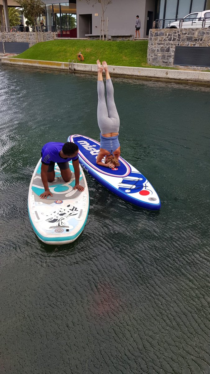 Have you been on a Stand Up Paddleboard (SUP) before? <a href="/KatlegoMaboe/">Katlego Maboe</a> is doing some SUP Yoga with <a href="/SUPcapetown/">Sup Cape Town</a> this morn. It's a fun way to combine the love of water and the love of yoga. Check them out and see 'whatSUP': supcapetown.co.za  #ExpressoShow