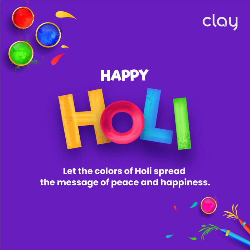 ClayTelecom's tweet image. 🤩 Let the colors of Holi spread the message of peace and happiness. 🤩🤩Happy Holi!! 

#happy #holi #peace #happiness #2020 #enjoy #wishes #ClayTelecom
