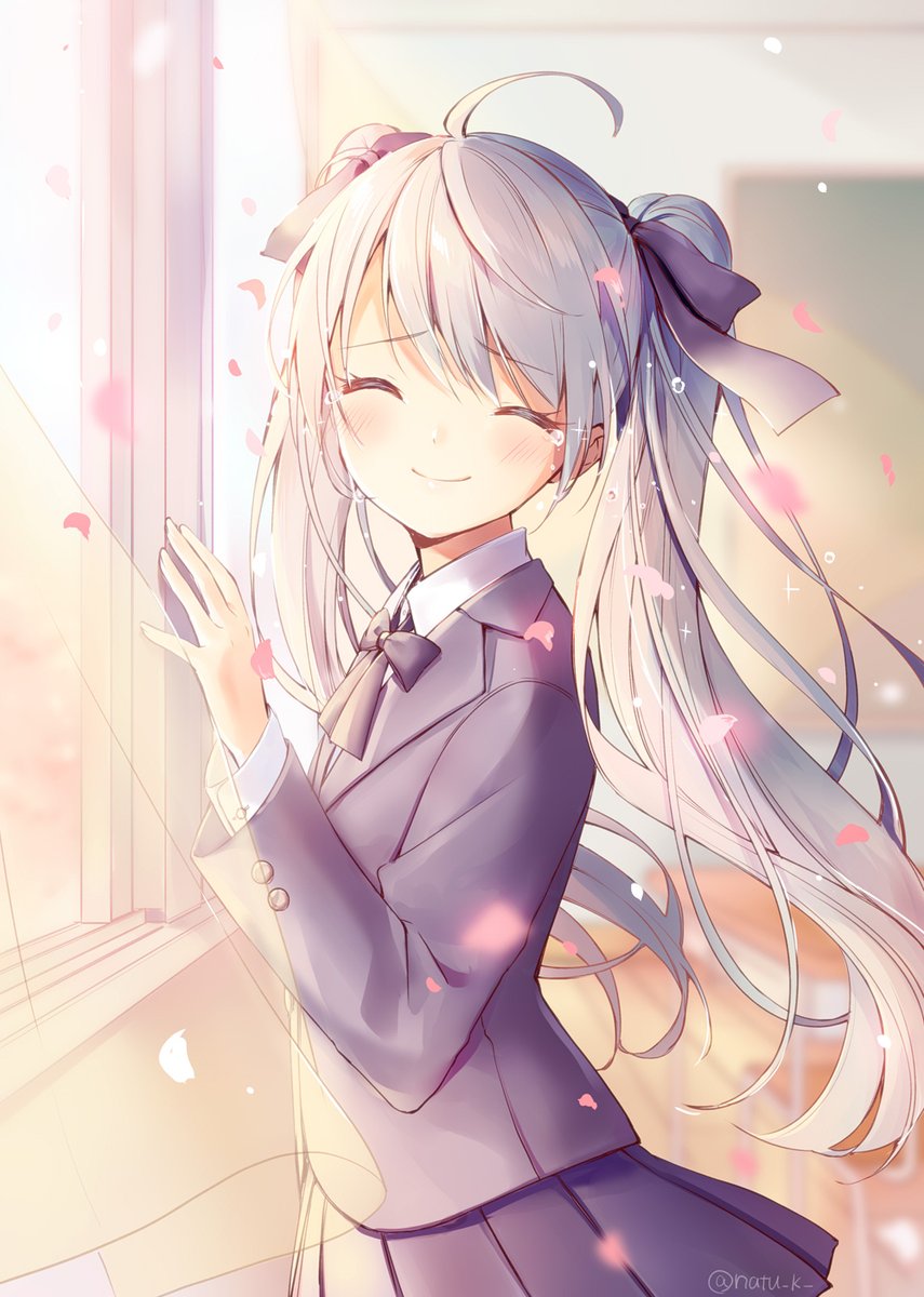 「卒業おめでとう?

#ミクの日 #桜ノ雨 」|葉月ナツ🍋のイラスト