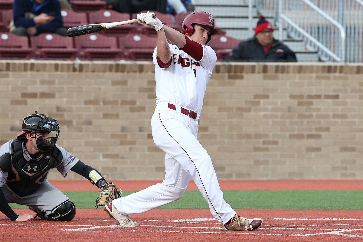 STARSBASEBALLVA's tweet photo. Boston College was walked off by No. 23 Clemson in a 7-6 loss in front of 4,130 at Doug Kingsmore Park on Sunday.
Stars Alum Jack Cunningham @PVI_Baseball went 2-for-4, with a RS, BB, RBI and his 2nd home run 💣of the season. https://t.co/vorAd4luXM