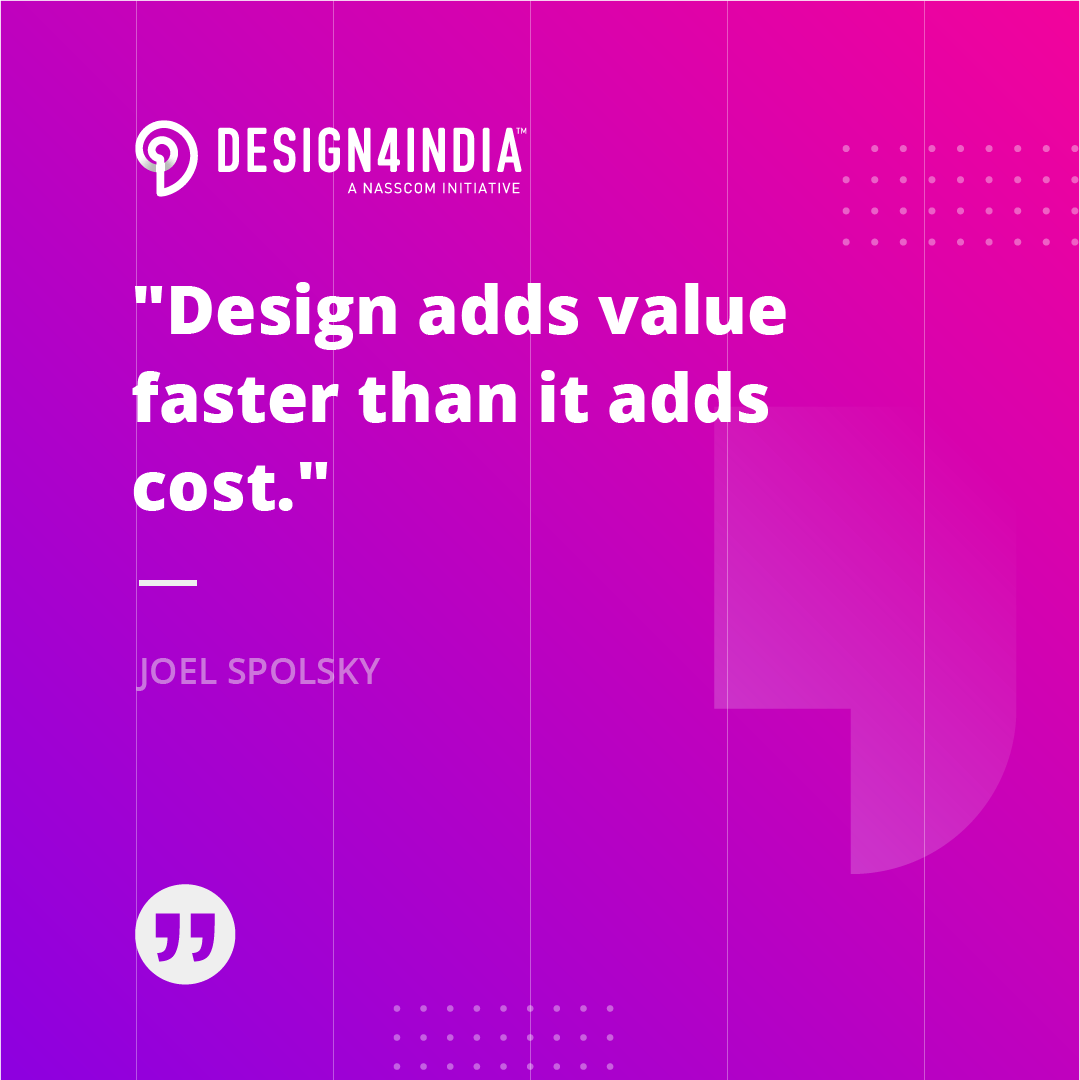 Investing in good design significantly increases the value of a product/experience in the long run. 

#designvalue #designinspiration #designquote #mondaymotivation