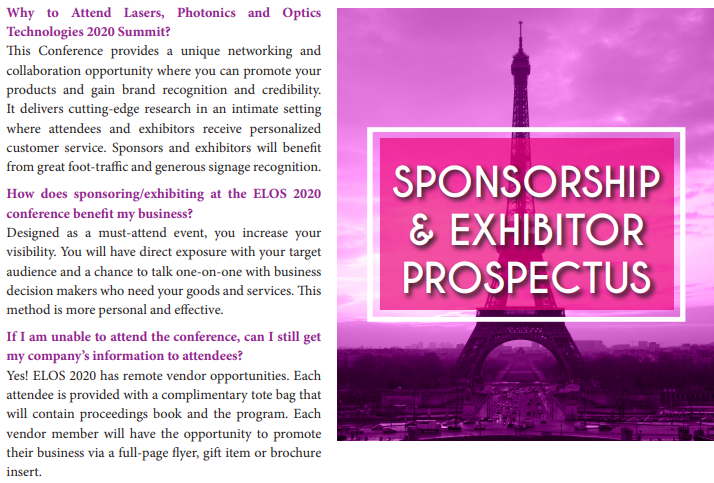 OpticsEvent's tweet photo. Grab the fabulous opportunity to Sponsor or Exhibit your products @OpticsEvent in Paris, France during September 24-25, 2020.
For more details, P.S. https://t.co/zu7AsDEgoR
#LasersConferences #OpticsConferences #PhotonicsEvents #Lasers2020 #Optis2020 #OpticsConferences2020 https://t.co/3mTXDbK6VT