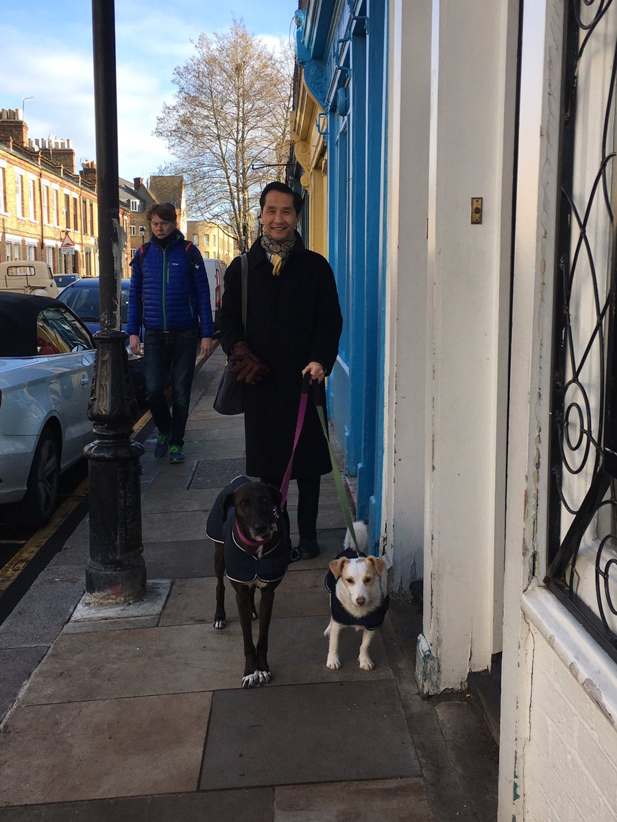 alxndrt's tweet photo. We’re off to the picket line! #dogsonthepicketine #UCUstrikesback #ucustrike @ucu @cityuni_hcid #picketlinedogs https://t.co/gaMg9qpWNa