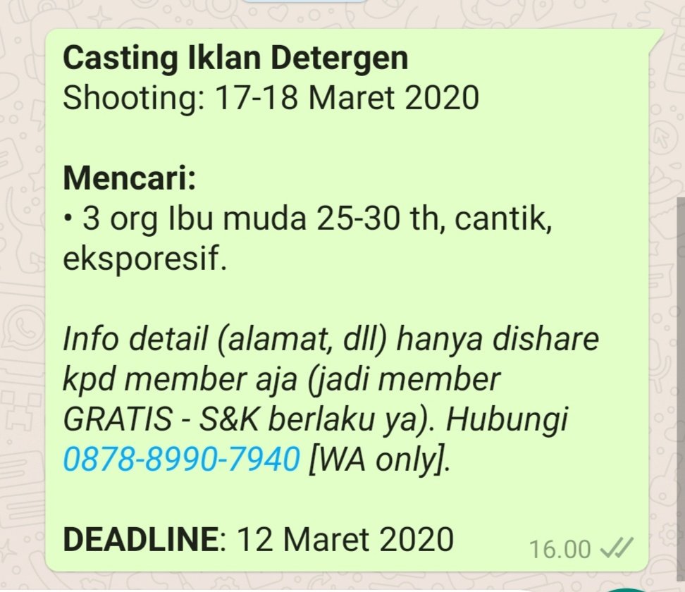CastingId's tweet photo. #casting #infocasting #castingiklan #castingcewek #castingibu #cewek #ibumuda #modelcewek #modelibu #modeljakarta #talentcewek #talentibu #talentjakarta https://t.co/W9YUKPEuLo