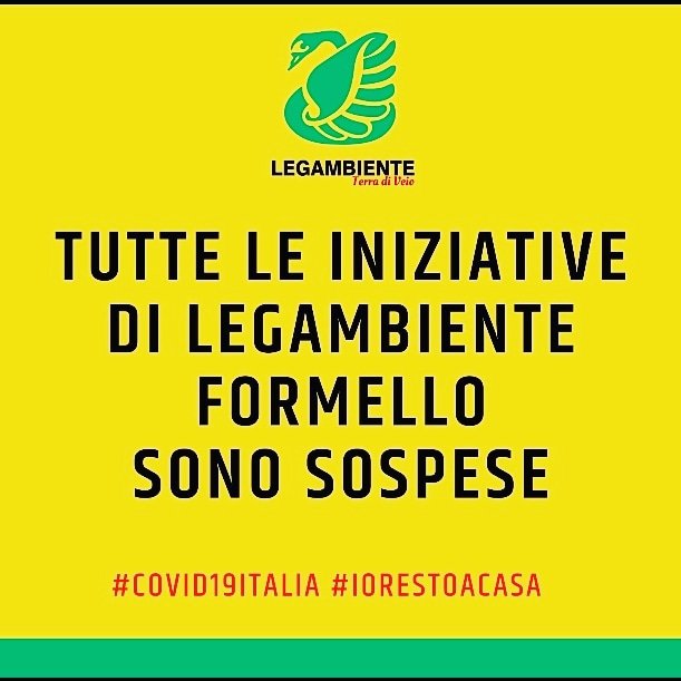 AloiseVeronica's tweet photo. Legambiente sospende tutte le attività per contribuire ad arginare il #coronavirus in linea con le disposizioni delle autorità. È il momento del buonsenso: restiamo a casa. Limitiamo i contatti. Rallentiamo il virus.
#Iorestoacasa https://t.co/gkNNhDP3QV