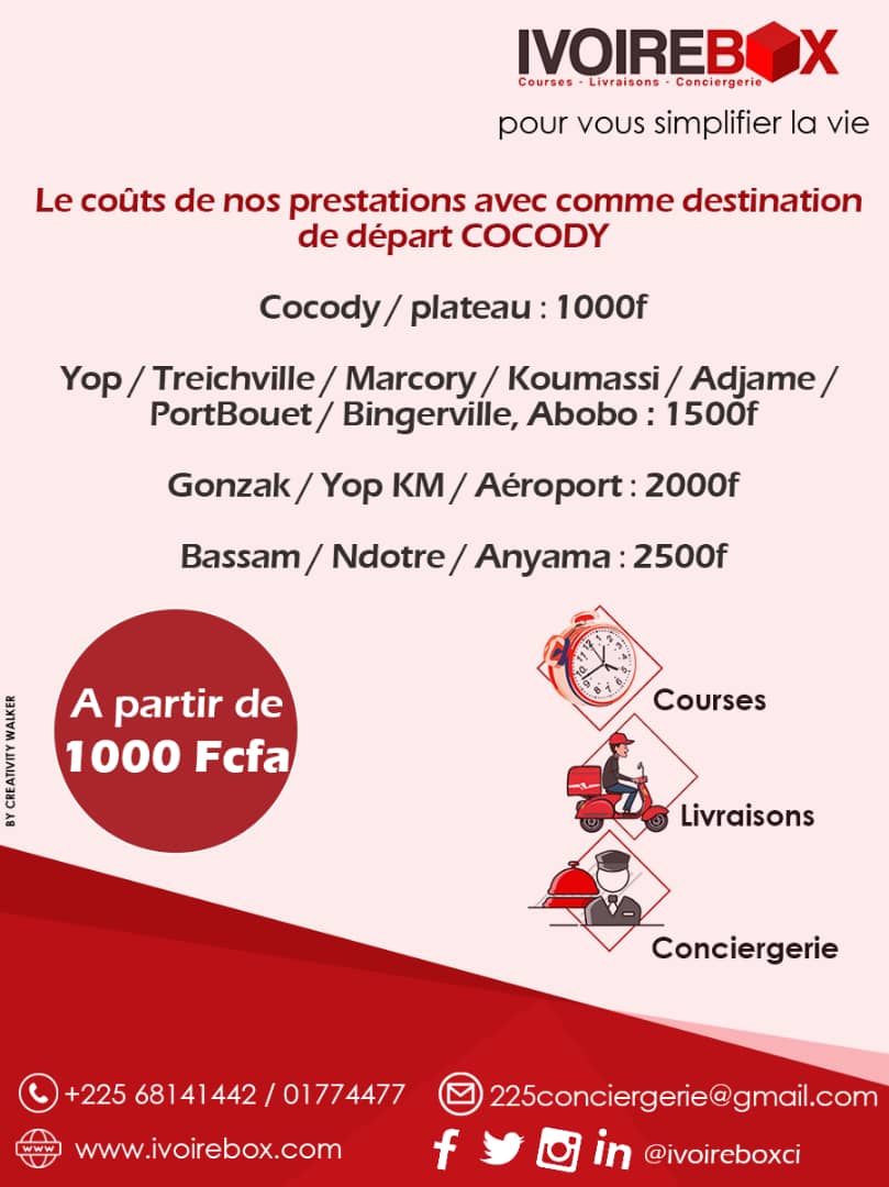 Ivoireboxci's tweet photo. Le début de semaine rime avec:
Stress🙆‍♂️, le boulot 📚 qui n'a pas pu être achevé etc.. 
Pour vos: 
#livraisons #courses #conciergerie #services, 
Nous on gère au calme et c'est
ZERO DECEPTION👌en plus 🙂 https://t.co/58PVwf5tUg