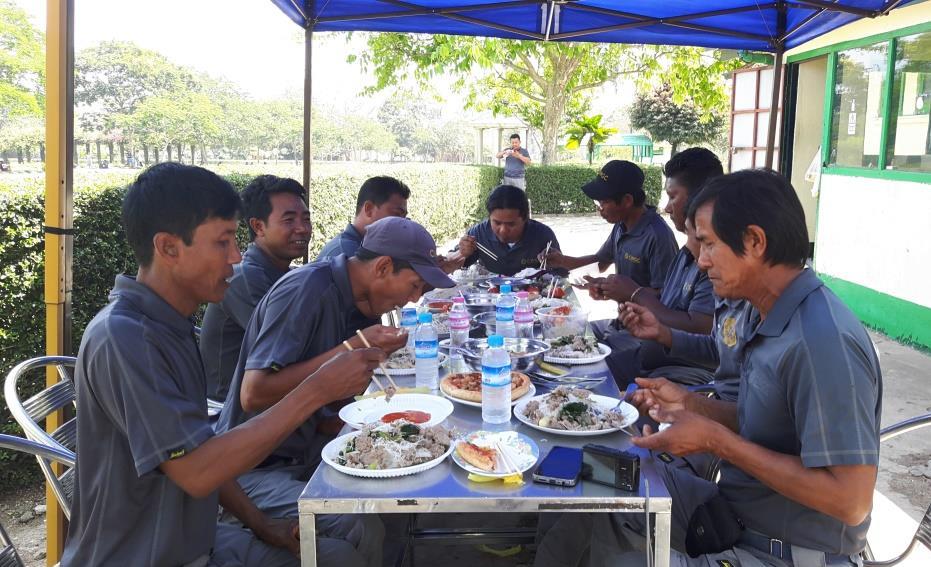 ThetMon8's tweet photo. Staff from Rangoon and Taukkyan War Cemetery team having Commonwealth Day Breakfast together at Taukkyan War Cemetery https://t.co/h3PNvy61P8