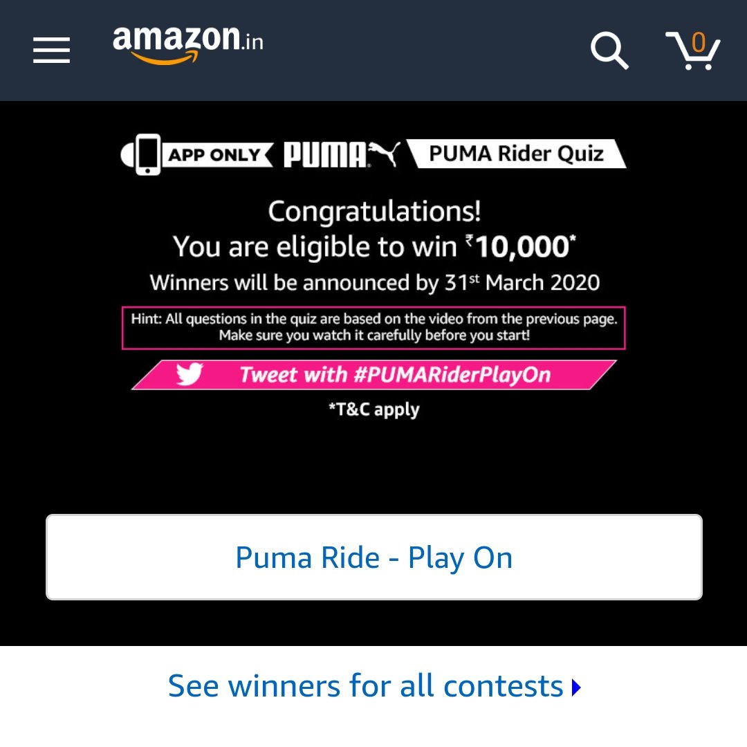 puma rider quiz amazon