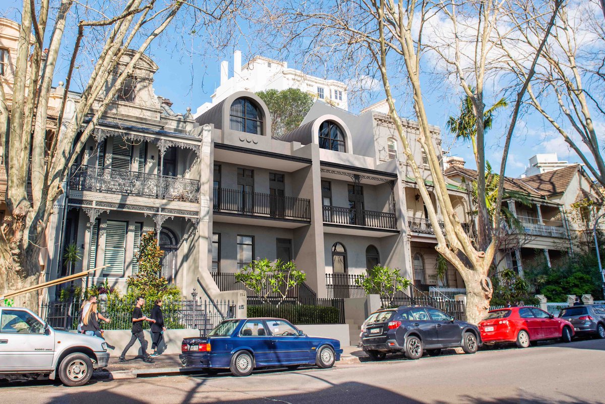 GSA_Planning's tweet photo. Congratulations to Antoniades Architects on their recent approval to re-establish a pair of terraces in Potts Point back to their original use as a three-storey residence, from their current use as backpacker accommodation.

#architecture #urbanplanning #pottspoint #sydney https://t.co/qdIg7zPeKe