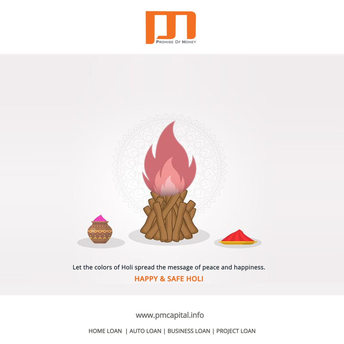 pmcapitalpvtltd's tweet photo. Let the colors of Holi spread the message of peace and happiness. 

Happy &amp; Safe Holi!

#HappyHoli #Holi2020 #HoliFestival #Dhuleti #FestivalofColors #SafeHoli #Celebrate #Loan #Finance #Rajkot #India #PMCapitalLimited https://t.co/LlYBFlznvB