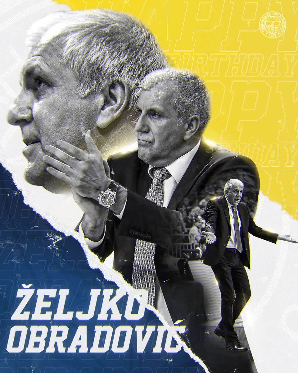 Bugün <a href="/FBBasketbol/">Fenerbahçe Beko</a> Takımımızın Başantrenörü Zeljko Obradovic’in doğum günü. Mutlu yıllar Obradovic! 👏