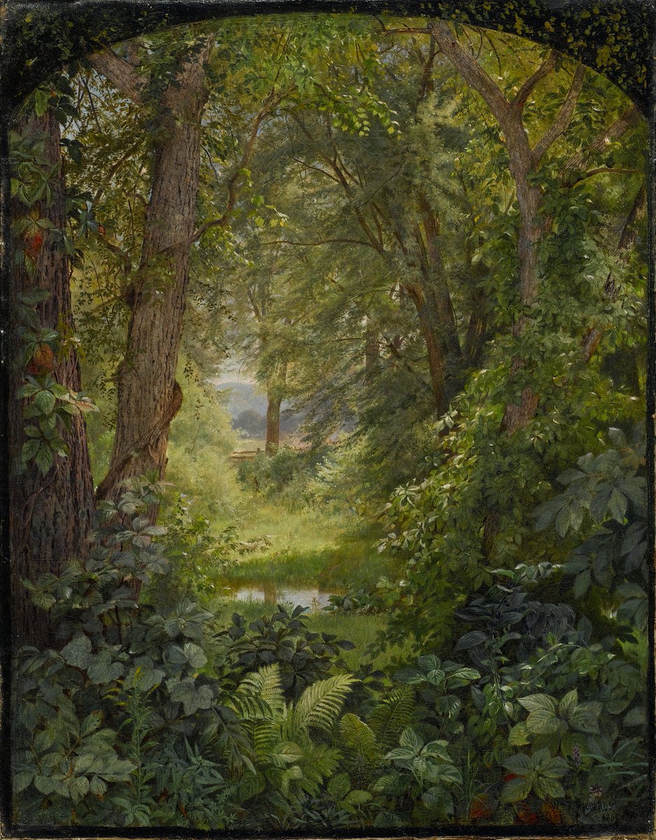 'Woodland Landscape' - William Trost Richards, 1860. #art  #trees  #treelove 