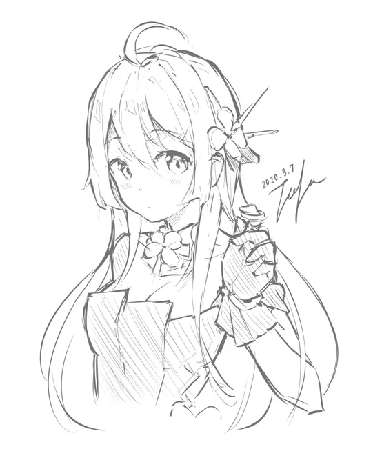 Sketch of Helena from Azur Lane!

Made this as a giveaway on my stream last night ^ ^ 