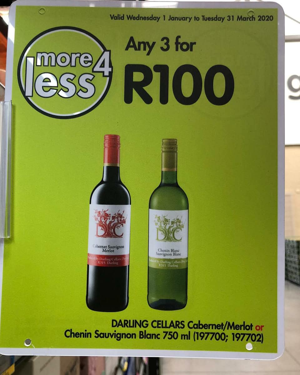 DarlingCellars's tweet photo. 𝑴𝒂𝒌𝒓𝒐 𝑷𝒓𝒐𝒎𝒐𝒕𝒊𝒐𝒏! 🥳
Head over to your nearest Makro for this fantastic promo!
☆ Available until 31 March 2020 at Makro's nationwide ☆
#darlingcellars #makro #winepromo #sawine https://t.co/cgQUDEin90