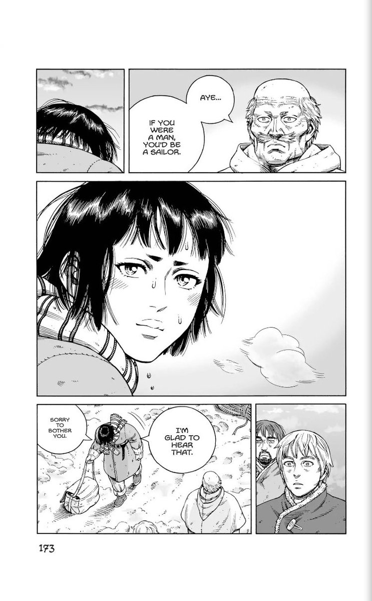 8. Gudrid is a woman who’s only dream was to explore the uncharted world with her father figure Lief. She disliked the set societal role that woman were made to follow, and instead chose to push back and become independent. She’s a courage woman who deserves respect